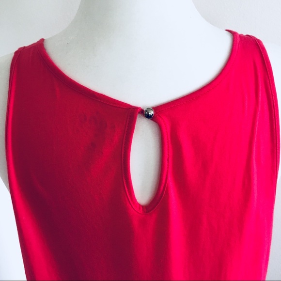 New York & Company Soho Tank Fringe Hot Pink - Picture 3 of 8